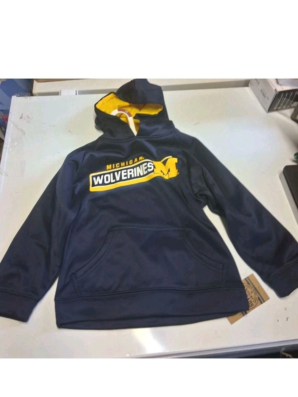 Michigan Wolverines Navy & Yellow Pullover Hoodie Boys 4/ 5
